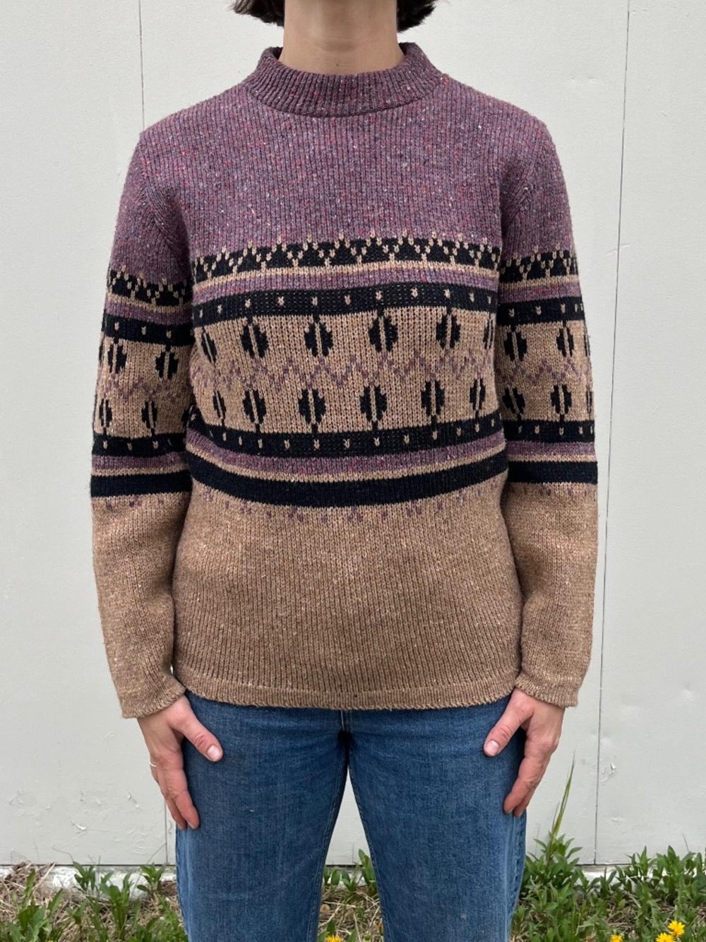 Vintage Patterned ski style Sweater